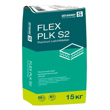 FLEX PLK S2 Плиточный клей высокоэластичный лёгкий, белый, C2 TE S2