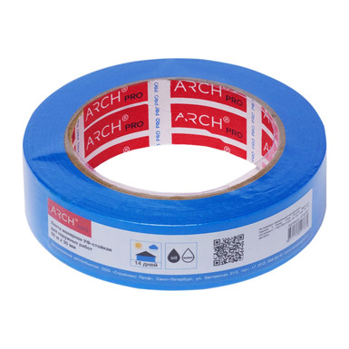 674030 ARCH PRO Малярная лента синяя Четкий край для наружных работ 50 м × 30 мм (14 дней)